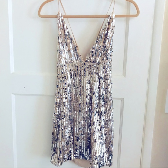 Forever 21 Silver and Rose Gold Sequin Dress - Picture 10 of 16